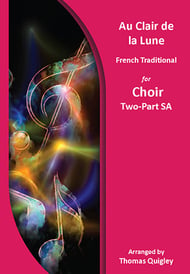 Au Clair de la Lune SA choral sheet music cover Thumbnail